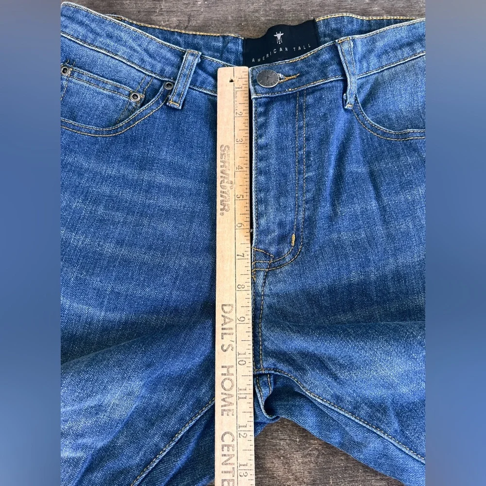 American Tall Jeans Mens Sz  32x37 Carmen Faded Mid Rise Tapered Stretch Denim